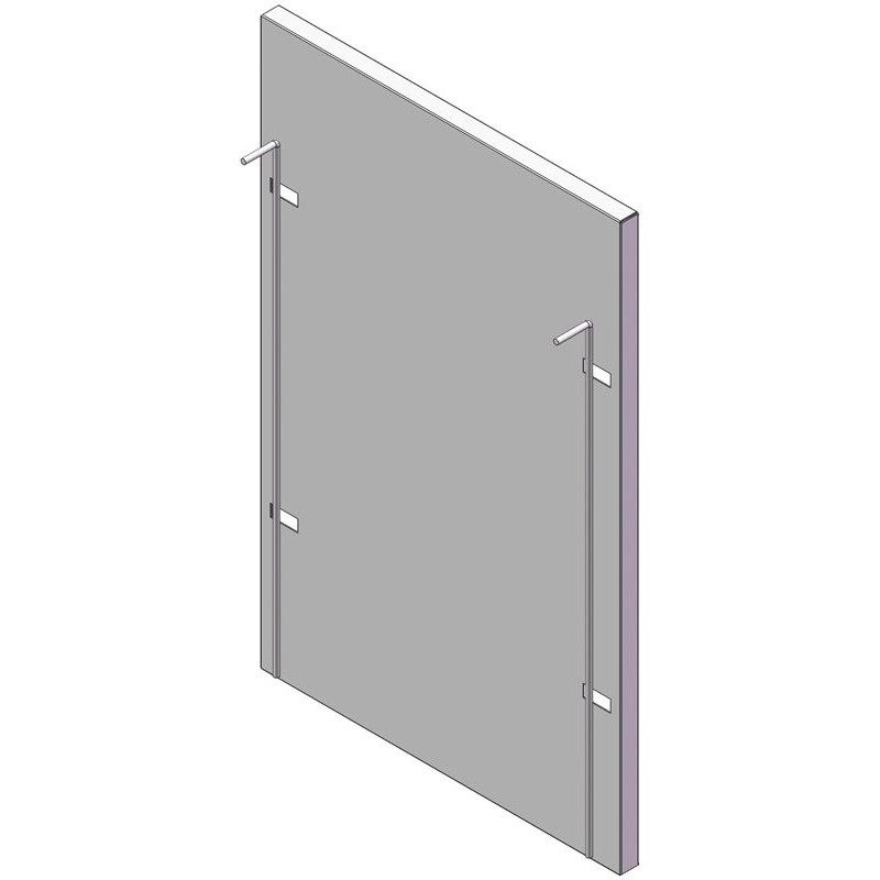 Sheeted metal gate for sheep forcing pen