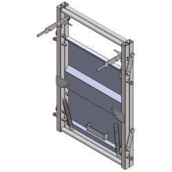 Adjustable straight sheeted panel with fixed bar