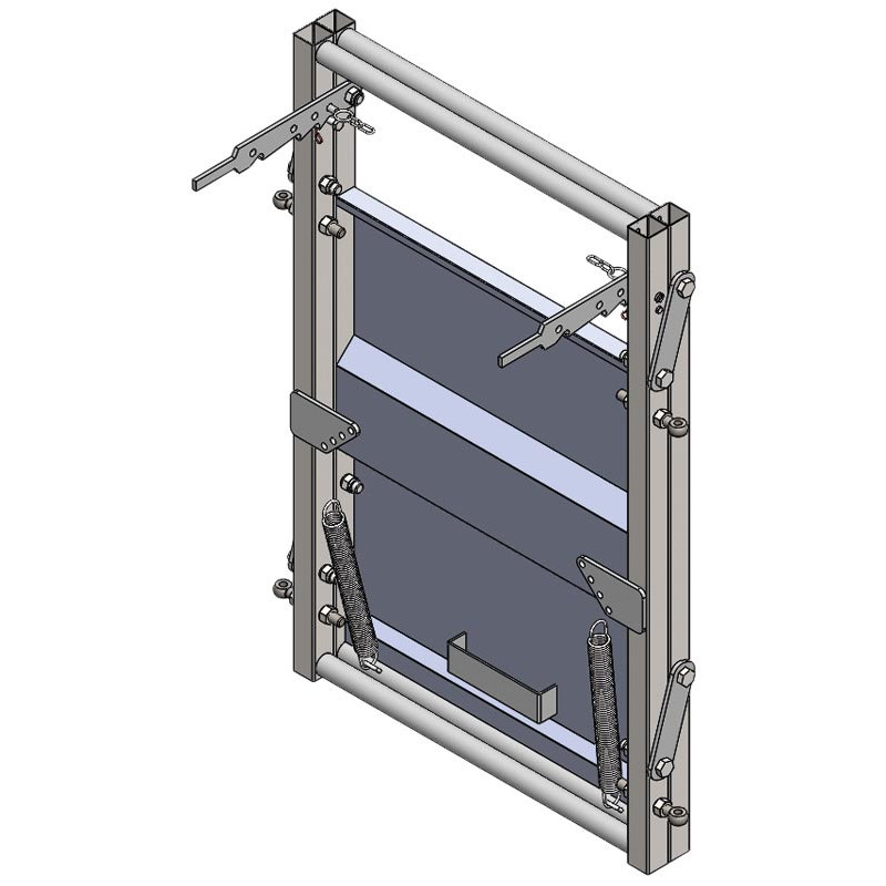 Adjustable straight sheeted panel with fixed bar