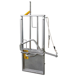 Headlock gate for dehorning calves