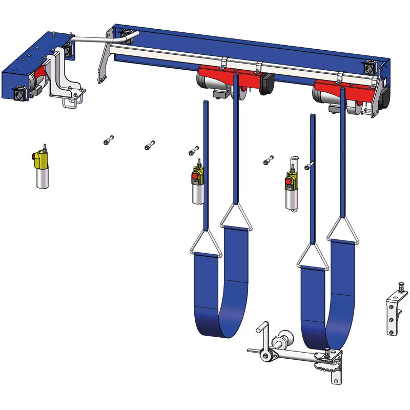 Electric hoof care kit for crush with fixed width sides - 4 gates