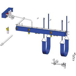 Electric hoof care kit for crush with adjustable sides - 4 gates