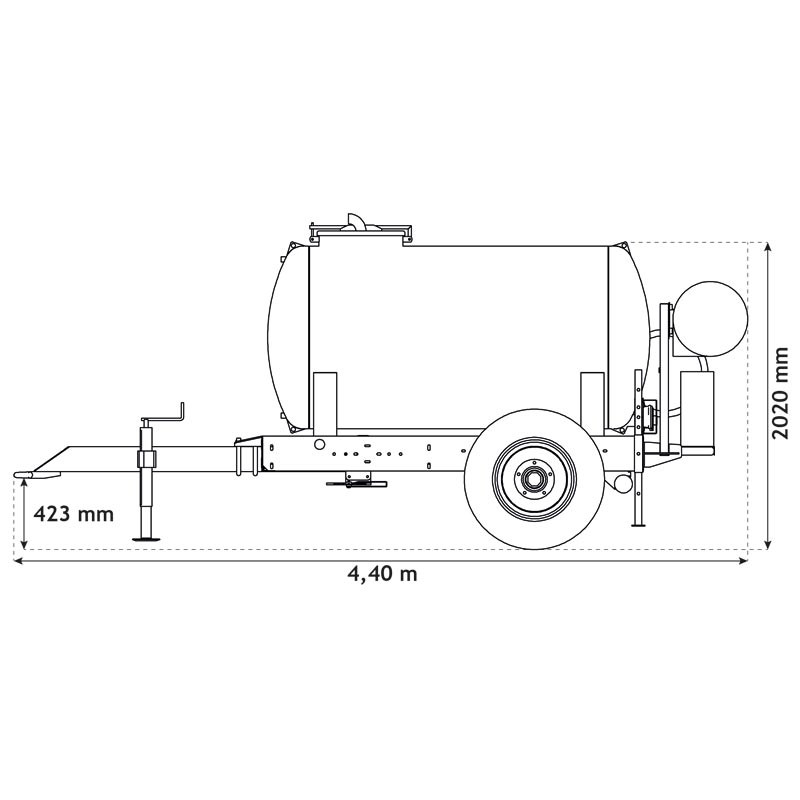 Water bowsers on trailers for green spaces 2000 L