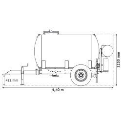 Water bowsers on trailers for green spaces 3200 L