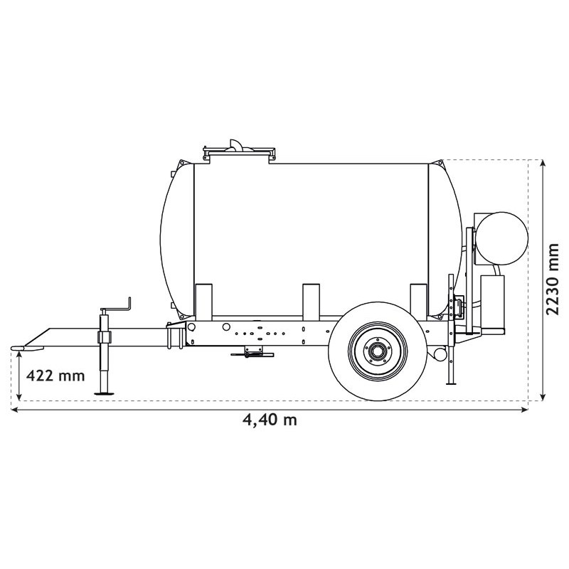 Water bowsers on trailers for green spaces 3200 L