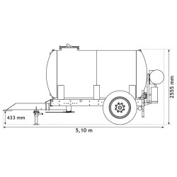 Water bowsers on trailers for green spaces 5200 L