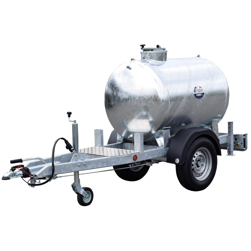 Water tank trailer 1000 litres - Road 90km/h - PTC 1.5 T