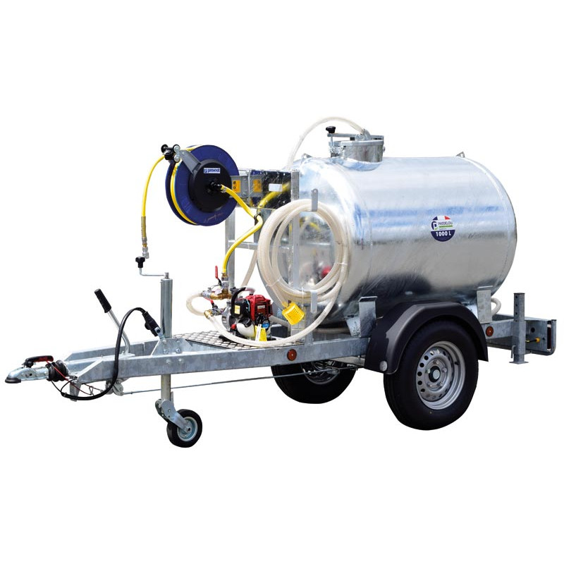 Water tank trailer 1000 litres green spaces - Road 90km/h - PTC 1.5 T