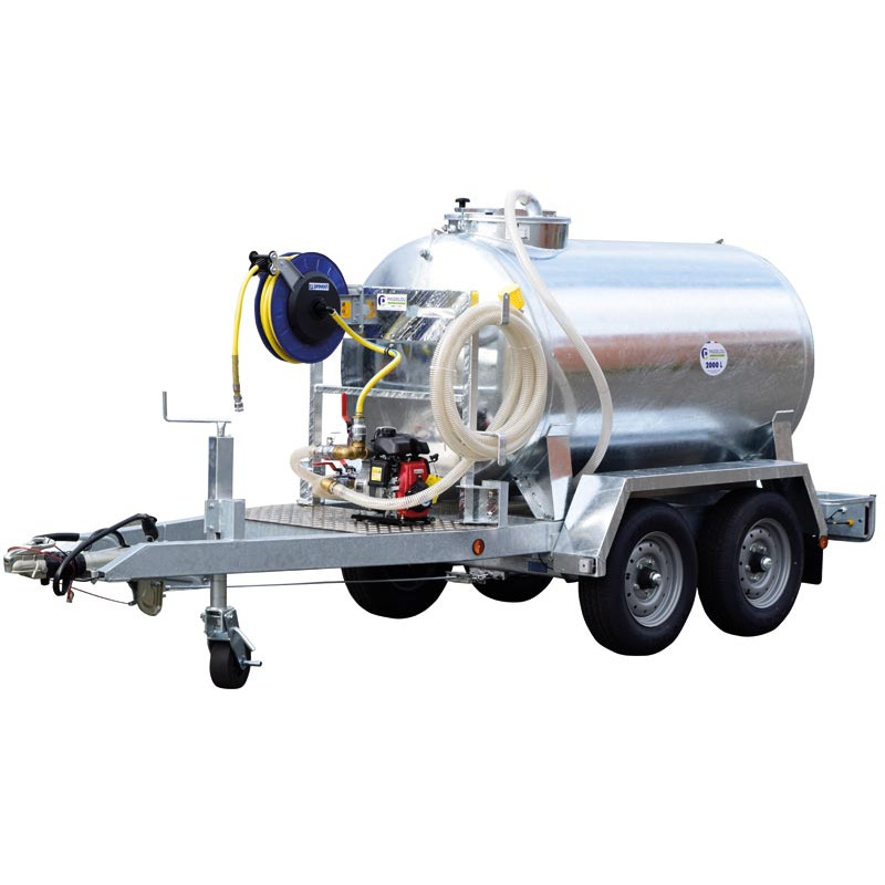 Water tank trailer 2000 litres green spaces - Road 90km/h - PTC 3 T