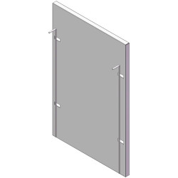 Sheeted metal gate for sheep forcing pen