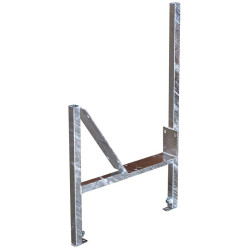 End frame for free service trough - Single